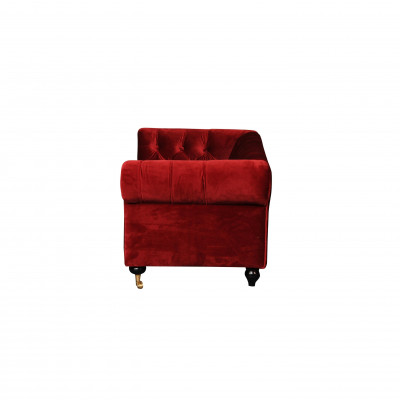 Rood Barok Sofa Bank - Chesterfield Stof 2-Zitsbank Leder Textiel jvmoebel ® NIEUW