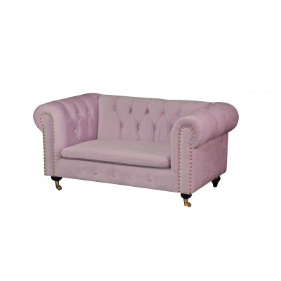 Roze Chesterfield Sofa Bank Bekleding Stof Leder Banken Bekleding Set Nieuw