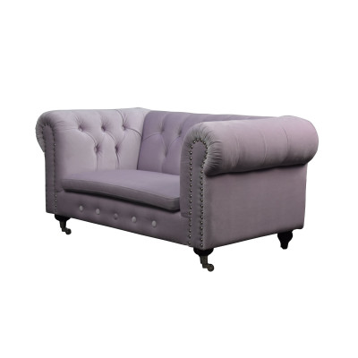 Chesterfield 2-zits Klassieke Luxe Barok Rokoko Bank Textiel Leren Sofa