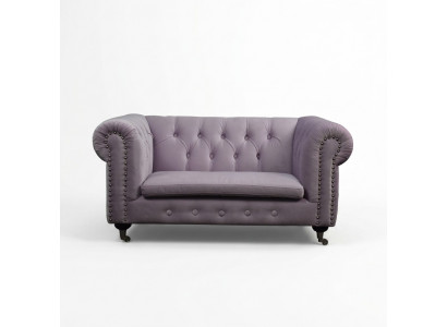 Chesterfield 2-zits Klassieke Luxe Barok Rokoko Bank Textiel Leren Sofa