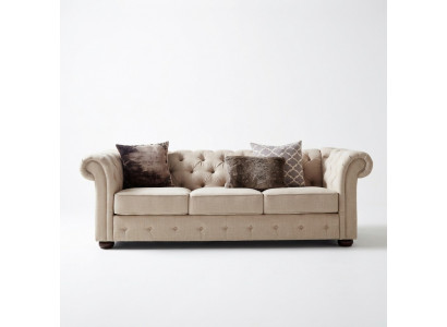 Landhuis stijl meubelen - Chesterfield bankstel 3+2 set stof