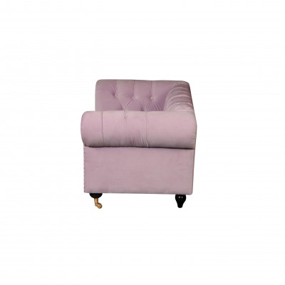 jvmoebel ® Lederen bank Sofa - Design Bekleding Driesterr bankstel Roze Nieuw