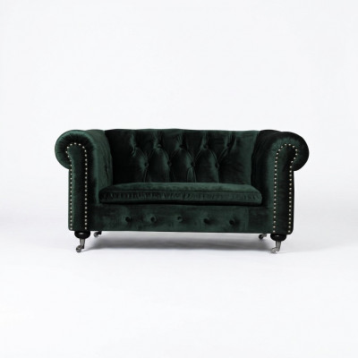 Chesterfield 2-zits klassieke luxe barok rococo bank textiel leren sofa nieuw