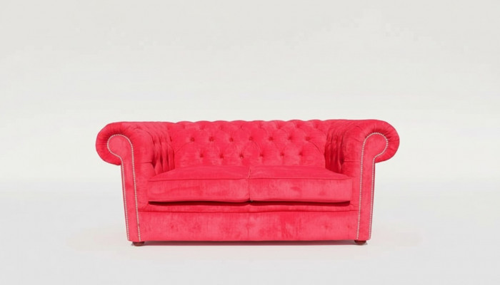 jvmoebel® Lederen Bank Sofa - Design Gestoffeerde Tweezitsbank Garnituur Rood Nieuw