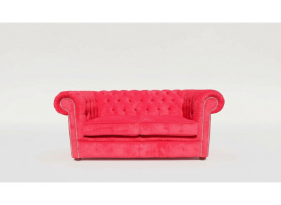 jvmoebel® Lederen Bank Sofa - Design Gestoffeerde Tweezitsbank Garnituur Rood Nieuw