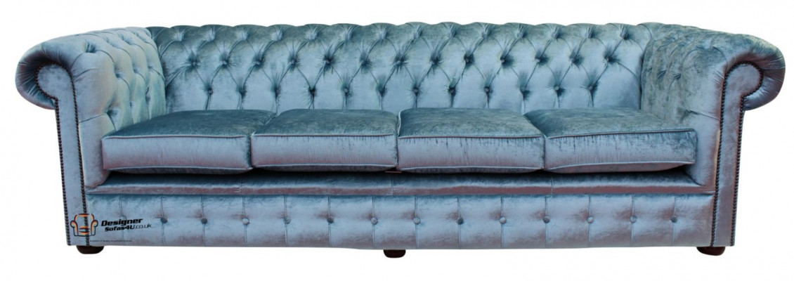 Chesterfield 5-zits klassieke luxe barok rococo bankstel stof leer