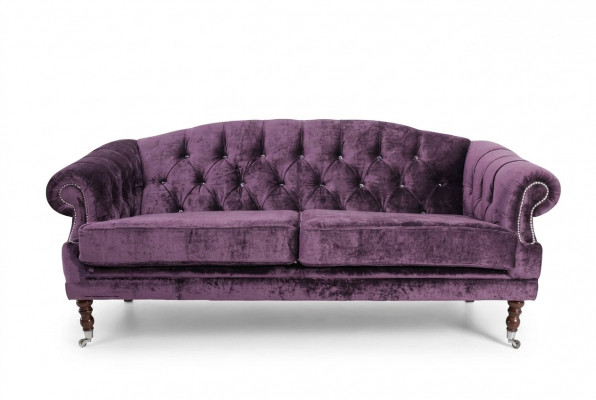 Barok Rococo bankstel bankstel stof fluweel Chesterfield - Designerbanken