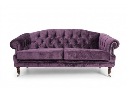 Barok Rococo bankstel bankstel stof fluweel Chesterfield - Designerbanken