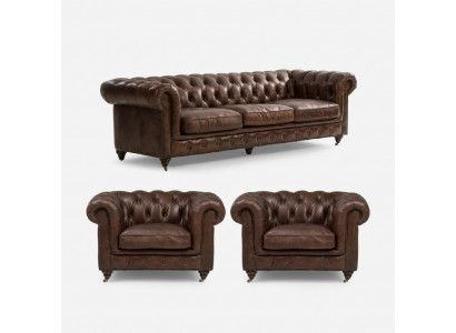 Bankstel 3+1 zitsbank bekleding zitbank Chesterfield bankstellen textiel leer nieuw