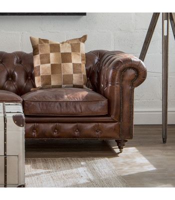 jvmoebel ® Leren Bank Sofa - Design Gestoffeerde Tweezitter Bankstel Bruin