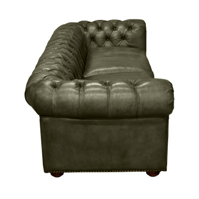 Elegante woonkamer bank vierzits Chesterfield leer stof banken bank nieuw.