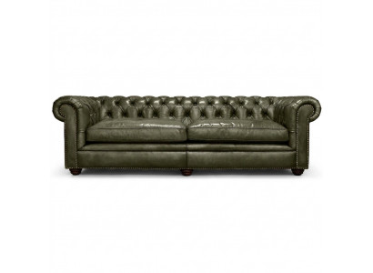 Elegante woonkamer bank vierzits Chesterfield leer stof banken bank nieuw.