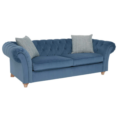 jvmoebel ® Lederen Sofa Bank - Design Bekleding Tweezits Bankstel Blauw Nieuw