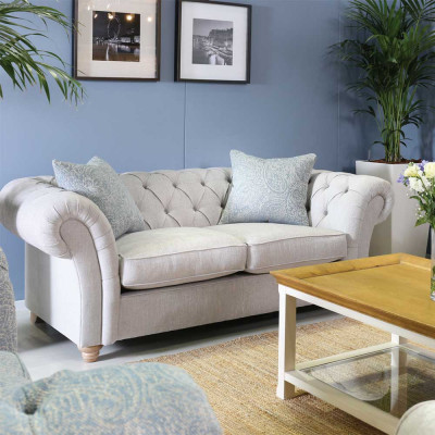 jvmoebel ® Lederen Sofa Bank - Design Bekleding Tweezits Bankstel Blauw Nieuw
