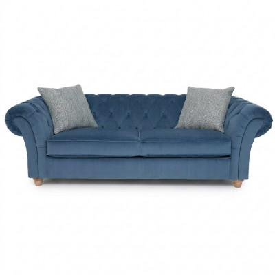 jvmoebel ® Lederen Sofa Bank - Design Bekleding Tweezits Bankstel Blauw Nieuw