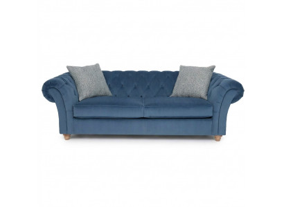 jvmoebel ® Lederen Sofa Bank - Design Bekleding Tweezits Bankstel Blauw Nieuw