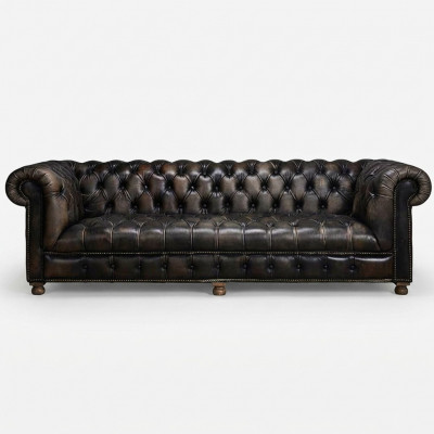 Klassieke Chesterfield bank Zwart Engelse woonkamerbanken