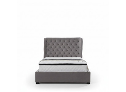 Luxe grijs designer tweepersoonsbed gestoffeerde bedden