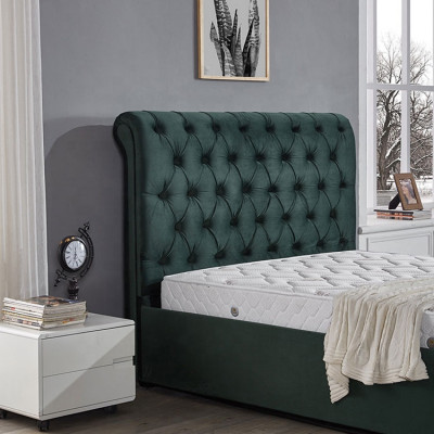 Moderne groene Chesterfield tweepersoonsbed Designer Luxe Bedden