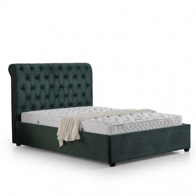 Moderne groene Chesterfield tweepersoonsbed Designer Luxe Bedden