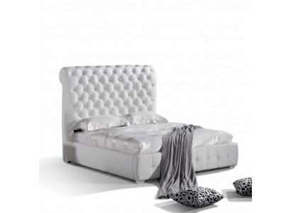 Klassieke slaapkamerbed 160x200 cm leer textiel Chesterfield hotelbedden.