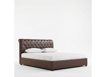 Moderne Bruine Chesterfield Tweepersoonsbed Designer Slaapkamerbed
