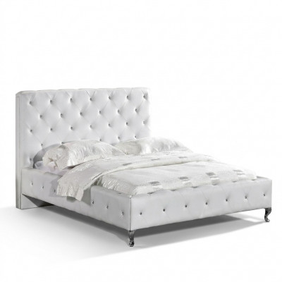 Chesterfield Designer Bed Slaapkamer Leer Stof Bekleding 140/160/180/200 cm