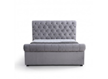 Ontwerp Chesterfield bed textiel gestoffeerd leer hotelbedden slaapkamer nieuw fluweel