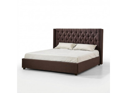 Slaapkamer bed 200x200cm gestoffeerde bedden Chesterfield textiel stof