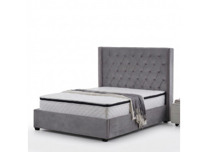 Bed Chesterfield gestoffeerd bed Luxe slaapkamerdesignbedden textiel leer Nieuw
