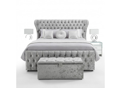 Chesterfield Designer Bed Slaapkamer Textiel Lederen Bekleding 140/160/180/200 cm