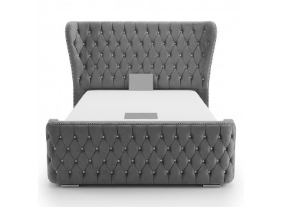 Chesterfield textiel bed slaapkamer bedden dubbel gestoffeerd 140/160/180/200 cm  Chesterfield textiel bed slaapkamer bedden dubbel gestoffeerd 140/160/180/200 cm