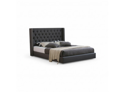 Groot grijs Chesterfield tweepersoonsbed Royale luxe bedden