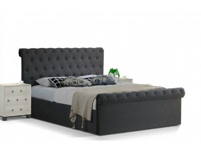 Chesterfield Klassisches Design Bed Beklede Bedden Textiel 140x200cm