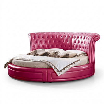 Rond Klassiek Bed Chesterfield Bedden Gestoffeerde Ronde Bedden Leer