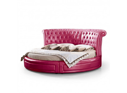 Rond Klassiek Bed Chesterfield Bedden Gestoffeerde Ronde Bedden Leer