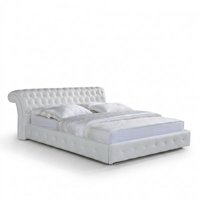Chesterfield Designer Bed Slaapkamer Textiel Lederen Bekleding 140/160/180/200 cm