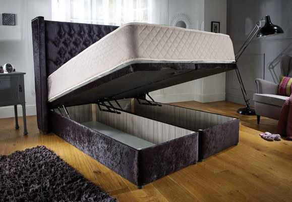 Chesterfield Designer Bed Slaapkamer Textiel Leer Bekleding Fluweel 160x200 Nieuw