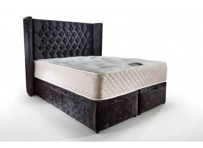 Chesterfield Designer Bed Slaapkamer Textiel Leer Bekleding Fluweel 160x200 Nieuw