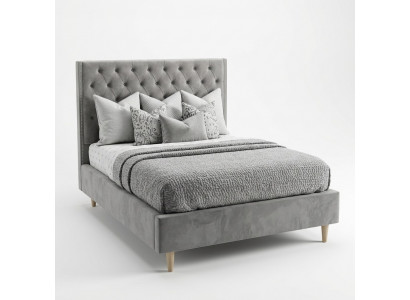 Chesterfield Bed Ontwerp Slaapkamer Engelse Bedden 140x200cm Textiel Bekleding