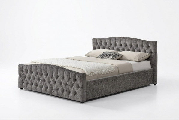 Chesterfield bed ontwerp slaapkamer Engelse bedden 180x200 textiel bekleding