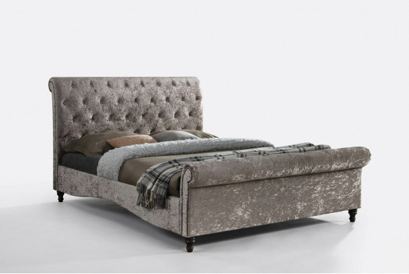 Luxe Chesterfield-knoppenbedden Slaapkamer Designmeubelen Bed Dubbel Hotel Nieuw