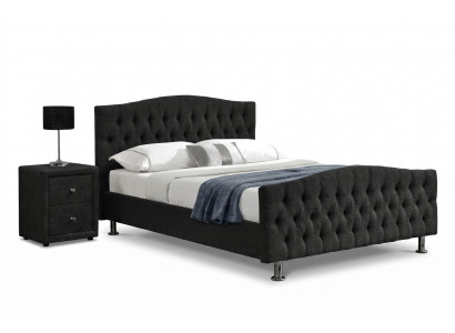 Zwart Chesterfield-bed Ontwerp Slaapkamer Engels Bed