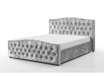 Modern grijs Chesterfield luxe tweepersoonsbed designer slaapkamerbedden