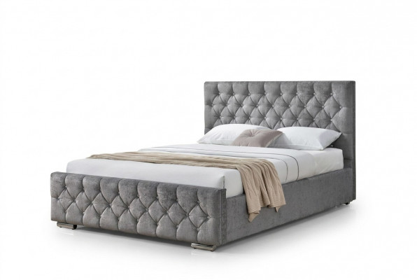 Chesterfield bed ontwerp slaapkamer Engelse bedden 160x200cm textiel bekleding