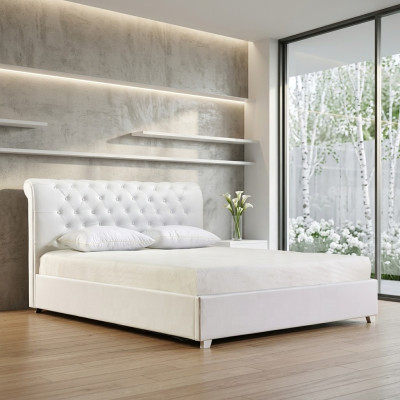Chesterfield Designer Bed Slaapkamer Kunstleder Bekleding 140/160/180/200 cm