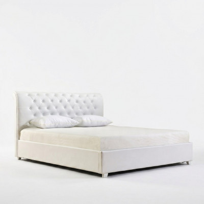 Chesterfield Designer Bed Slaapkamer Kunstleder Bekleding 140/160/180/200 cm