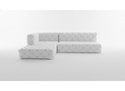 Ontwerp hoekbank bank leder bekleding sofa hoeksamenstelling kristalstenen hoekbank nieuw