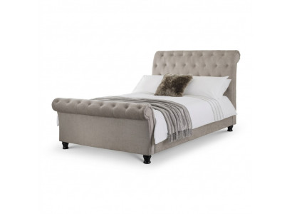 Chesterfield Design Beklede Engels Bed Grijs 160/180x200 Tweepersoonsbed Bedden.