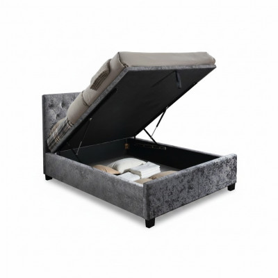 Chesterfield Designer Bed Slaapkamer Textiel Leder Bekleding 140/160/180/200 cm